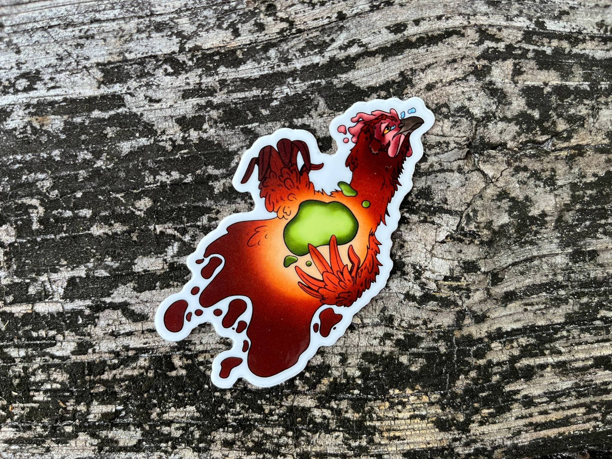 The Empathetic Chicken - Wholesale Phone & Laptop Stickers - Out of this World Chicken Vinyl Die Cut Sticker Pack3