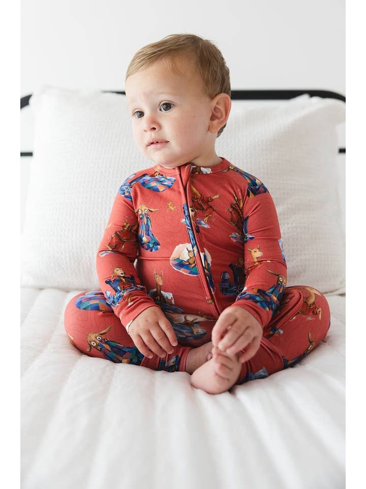 Charlie Lou Baby - Wholesale Sleepsuit - Baby - Bamboo Rompee™ | Llama Llama Red Pajama6