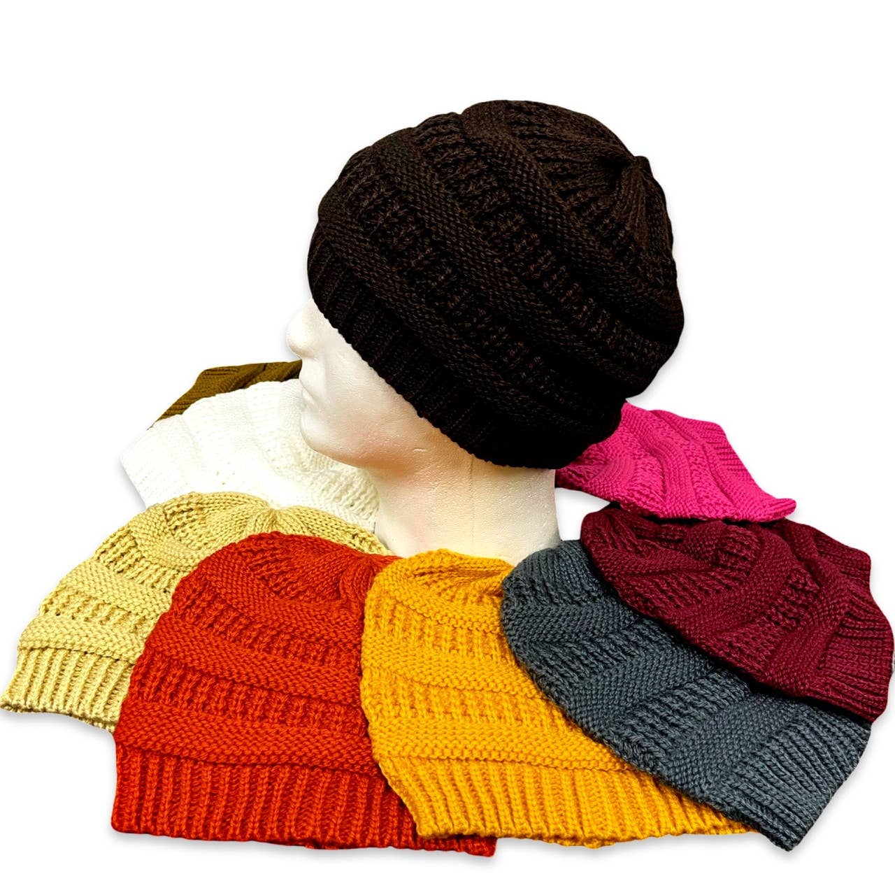 Sanyork Fair Trade - Wholesale Beanie - Women's - Snowmass Solid Bands Beanie in 100% Alpaca Knit Unisex1