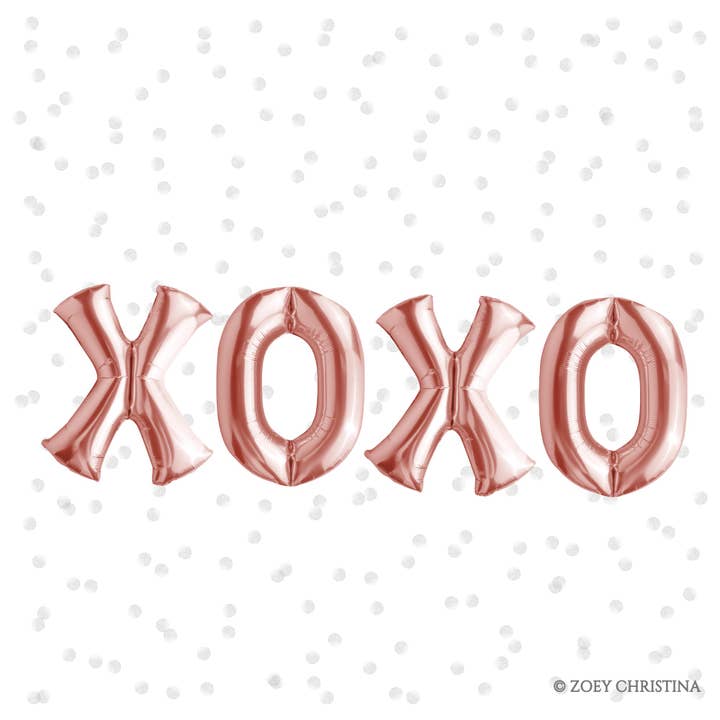 Zoey Christina - Wholesale Balloon - Jumbo Rose Gold XOXO Foil Letter Balloons