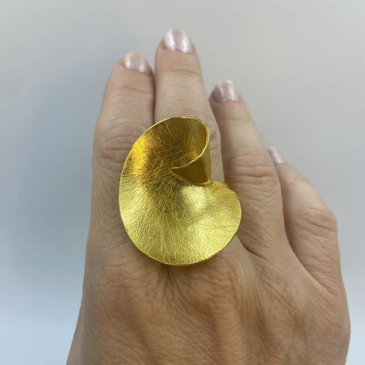 LA MAR - Wholesale Cocktail/Statement Ring - ELBA ring gold-plated - Design with character8