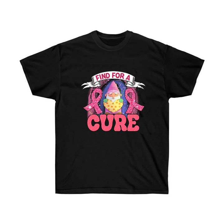 T-shirt de sensibilisation au cancer du sein Find for a Cure pour la vente par Luluizy Designs Co.
