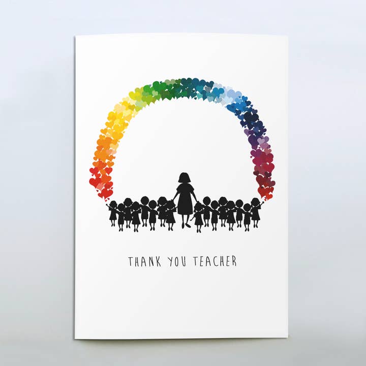 Thank You Teacher card, Thank You Nursery, End of Term HEART for wholesale by Dotti Lee