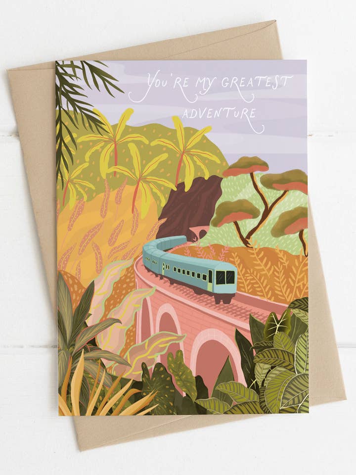 Tu es mon plus grand aventure | Carte de la Saint-Valentin pour la vente par Illustrations Its Funny Howww Inc