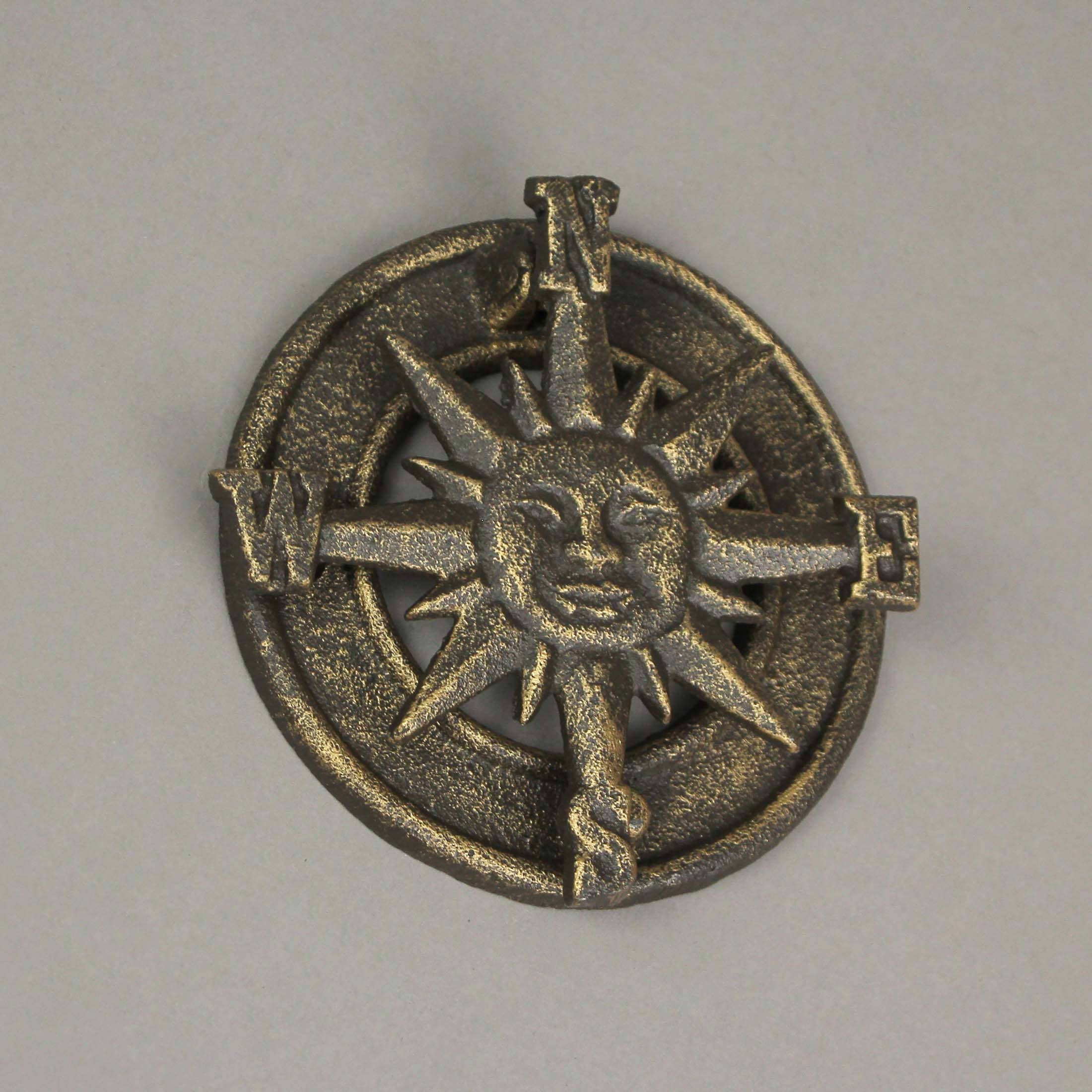 Zeckos - Vendita all'ingrosso Manopola/pomello - Battiporta in ghisa con rosetta dei bussoli/sole, colore: bronzo3