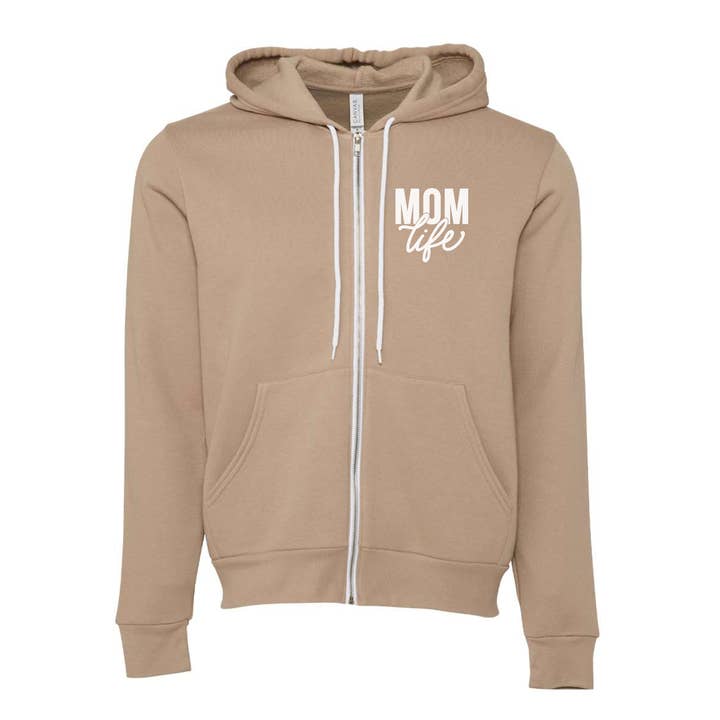 Mom Life hoodie met ritssluiting voor wholesale door designtwentyfive