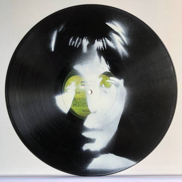 Paul McCartney The Beatles portrait vinyl record album 7 for wholesale by Coffee Cup Portraits