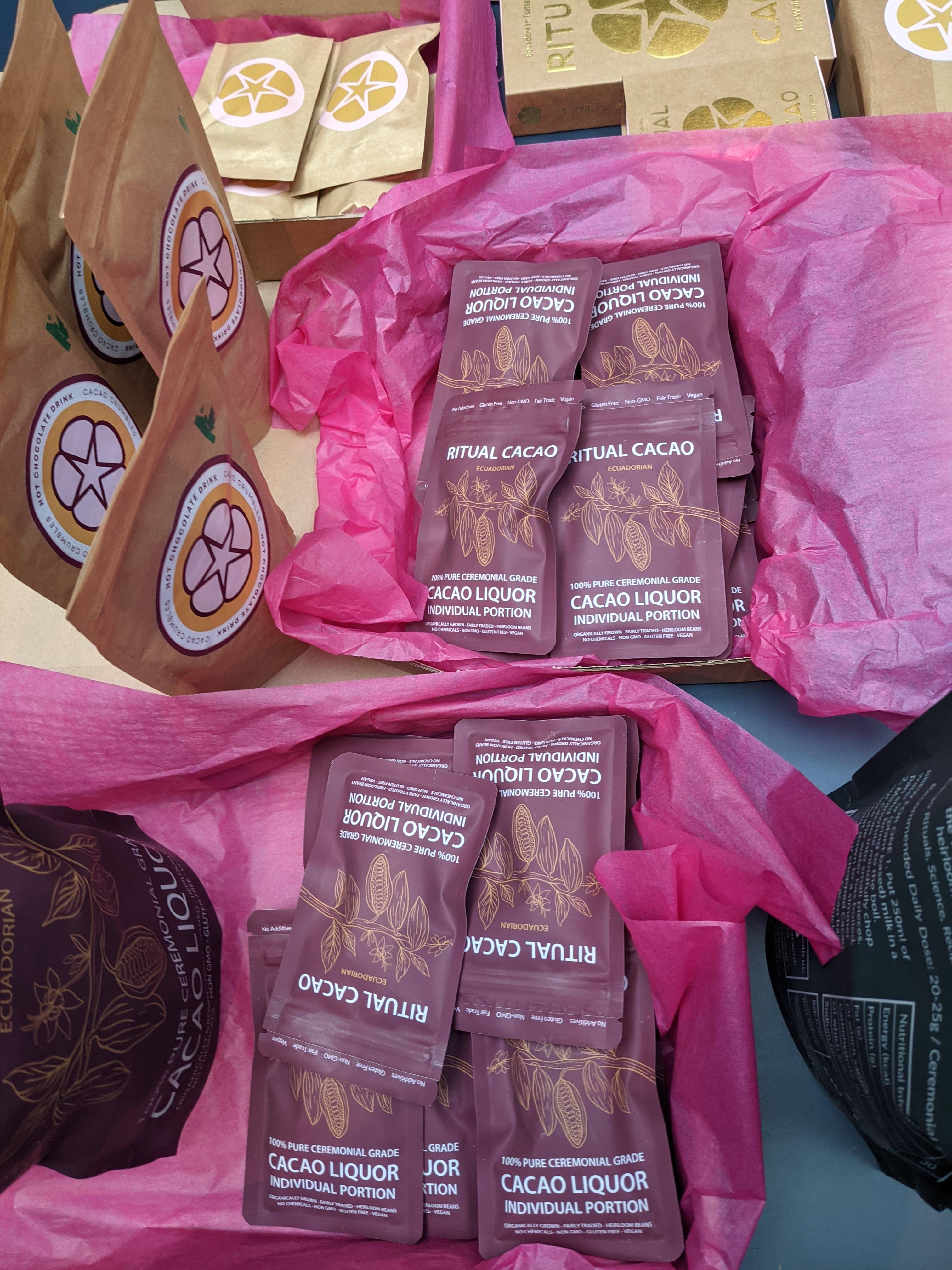 Ritual Cacao – wholesale Hot cocoa mix/kit – Ecuadorian Cacao - Individual Portions1