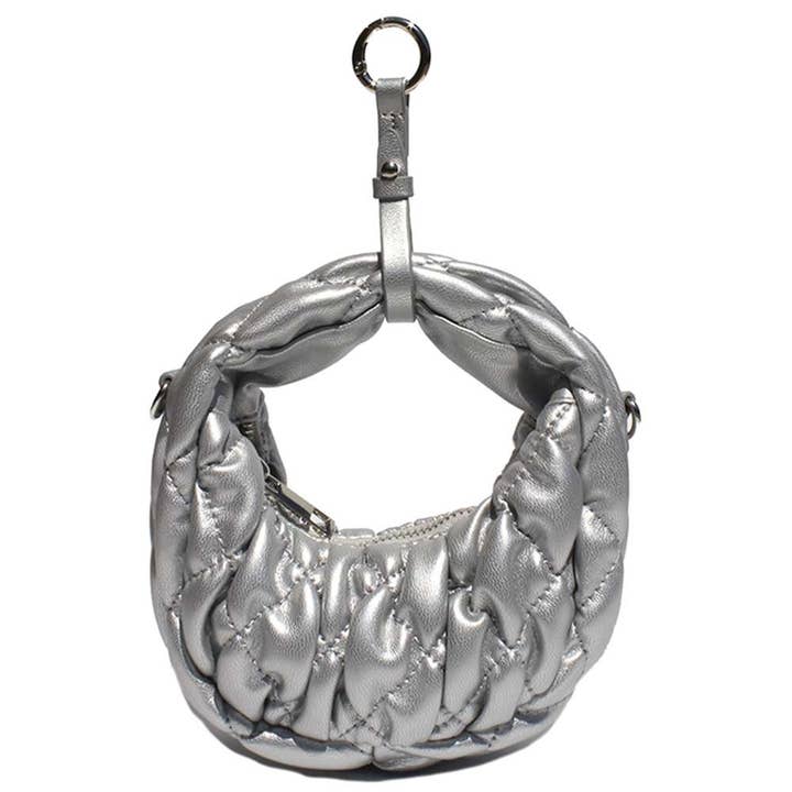 anbfashion - Wholesale Keychain - Unisex - QUILTED CUSHION DESIGN ZIPPER COIN PURSE BAG CHARM 692