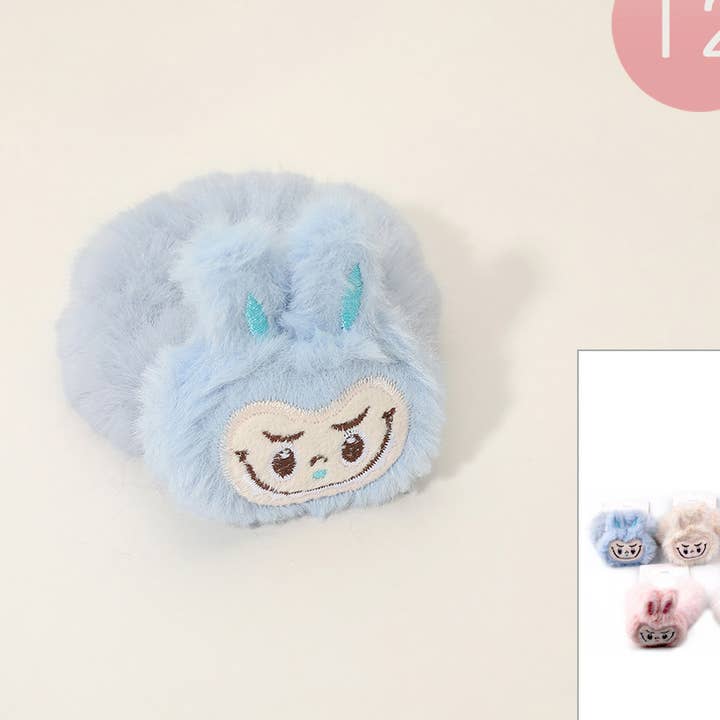 Sensibling Corp. – wholesale Scrunchie - Dam – 12ST - Labubu Plyschmonster Kaninansikte Hårsnoddar0