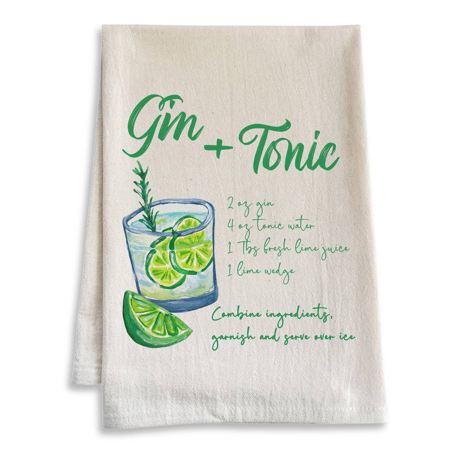 Moonlight Makers - Venta al por mayor Paños de cocina - Receta de Gin Tonic - Paños de Cocina Acuarela0