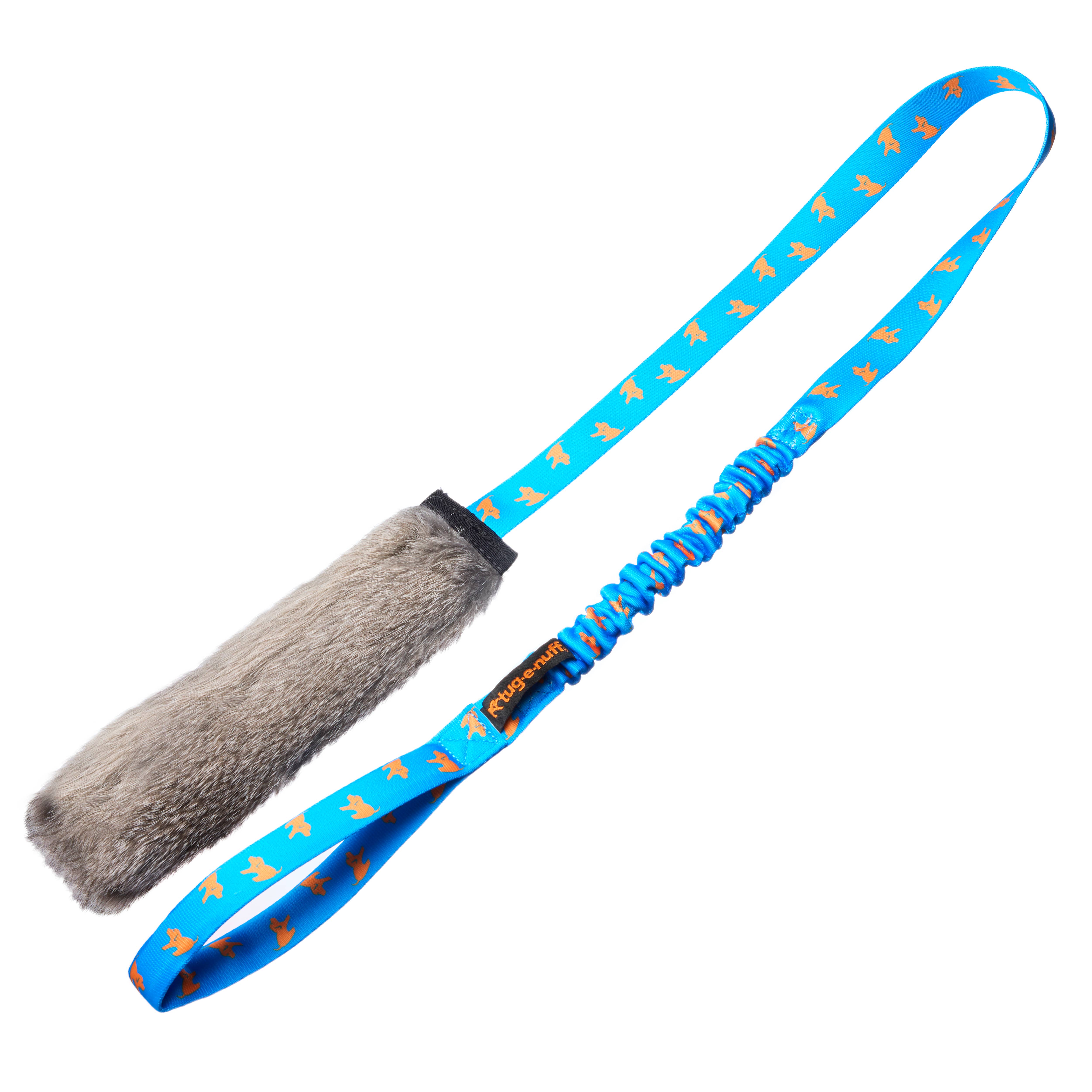 Tug-E-Nuff - Wholesale Pet Squeaky Toy - Dog - Rabbit Fur Squeaky Bungee Chaser Tug Toy | Tug-E-Nuff2