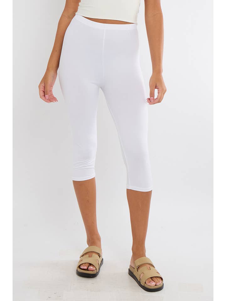 Superbia – wholesale Athletic/lounge leggings – Women's – Super Soft Stretchy 3/4 Length High Waist Capri Leggings 8