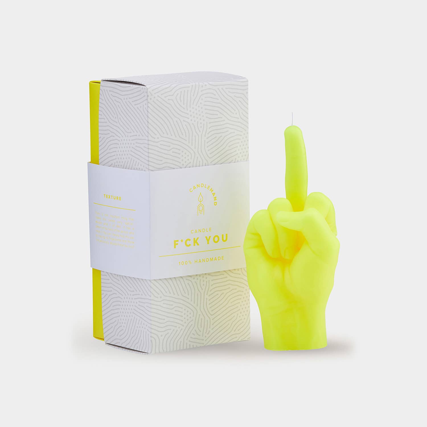 54 Celsius - Wholesale Novelty Candle - Original CandleHand F*ck You Candle - Lifesize & Full detail21