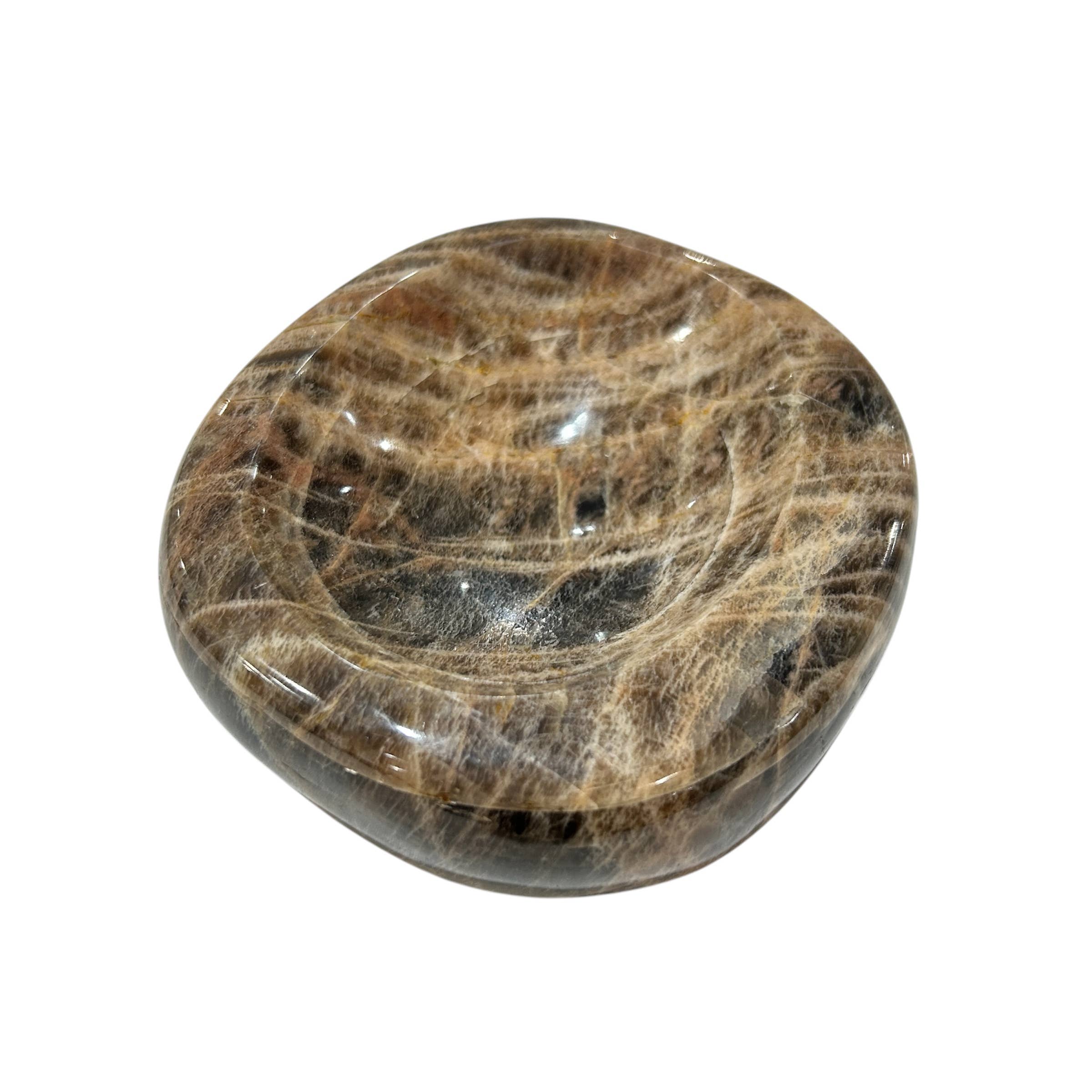 Quasar Gems USA - Wholesale Spiritual Stone/Crystal - Black Moonstone Bowls 1 Piece1