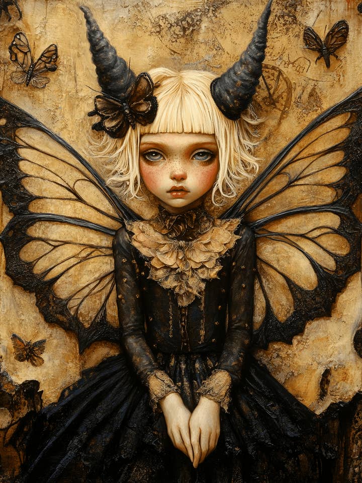 Innocent Evil Fairy - Fairies Wall Art Prints – 8″x10″ Artwork for 11″x14″ Frame for wholesale by Mowbi