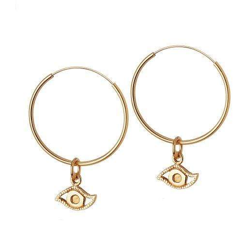 Forgyldt Hoops med Eye 22 MM for engroshandel hos Juulry