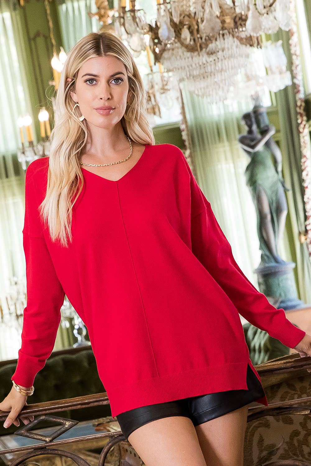 Sweet Lovely by Jen - Vente Pull tunique – femme -  HAUT ET PULL EN TRICOT DÉCONTRACTÉS POUR TOUS LES JOURS8