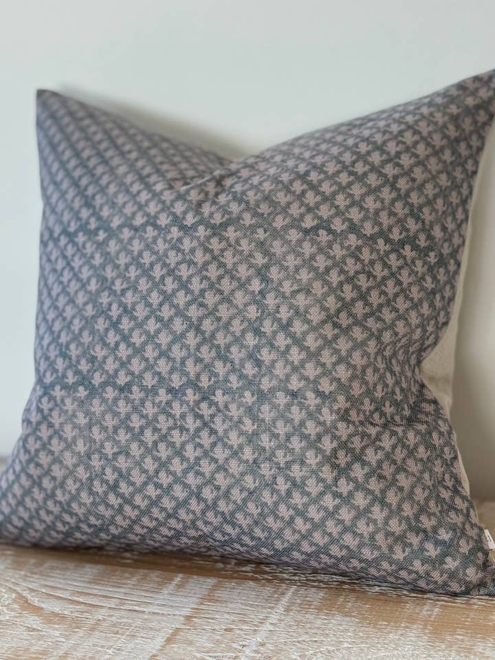 Francesca Light Blue Print Cushion 45x45 for wholesale by Ellenvale Trade