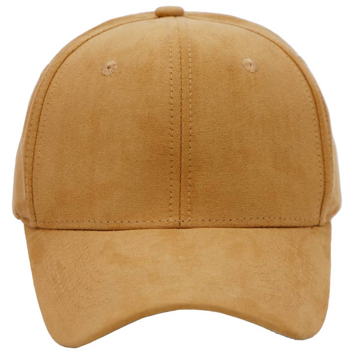 Cap Zone - Wholesale Baseball Cap - Unisex - Faux Suede Buckle Strap Back Baseball Cap