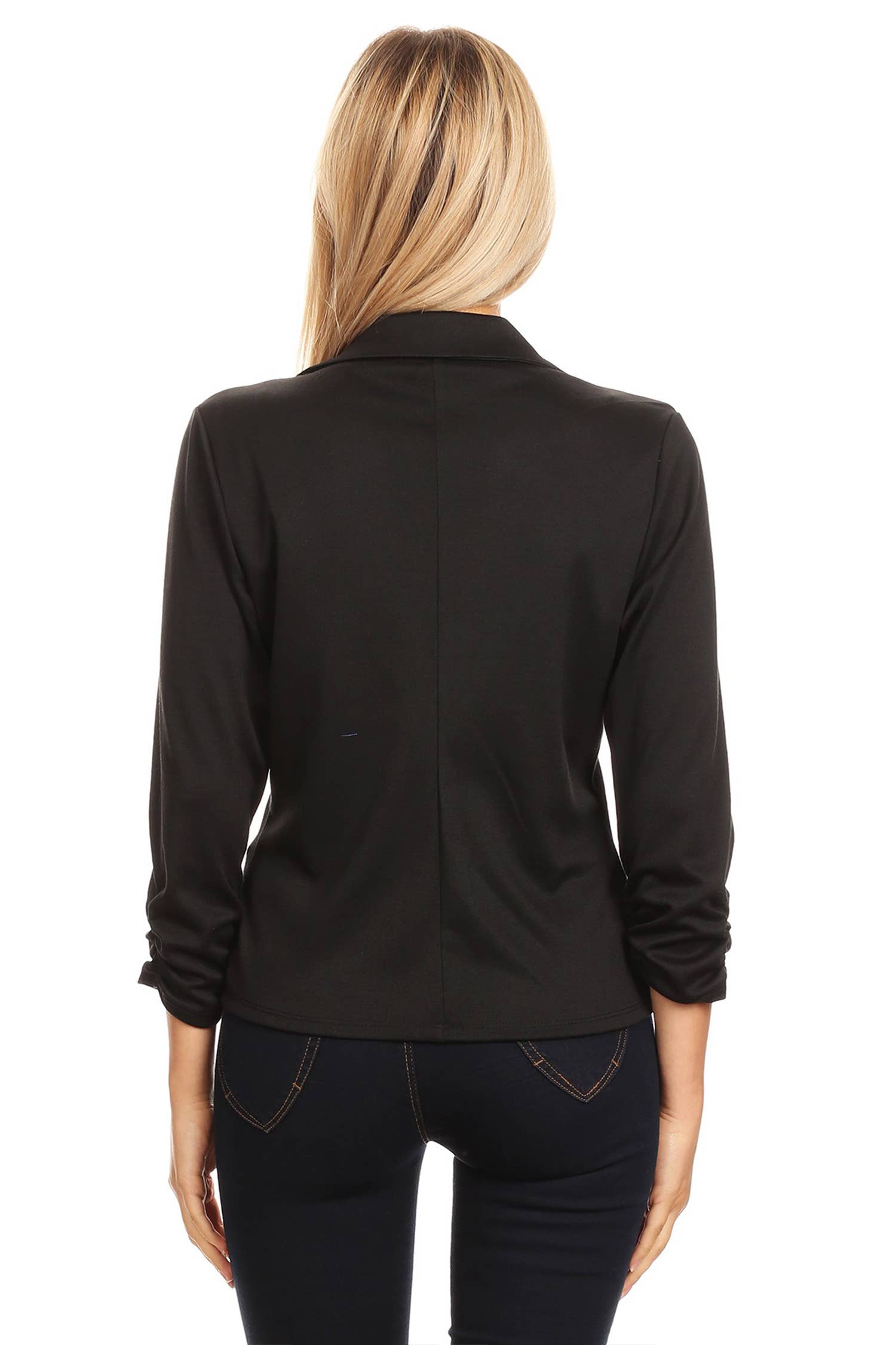 MOA COLLECTION - Venta al por mayor Blazer - Mujer - Blazer largo hasta la cintura con cierre de un botón para mujer (paquete abierto)3