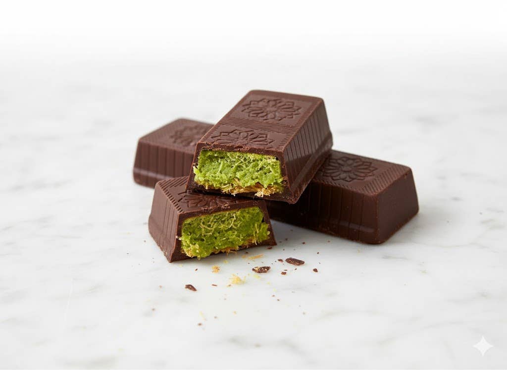 Aladdin - Wholesale Chocolate Bar - Dubai Chocolate Bar 37g V-Gift Pistachio Crispy Halal2