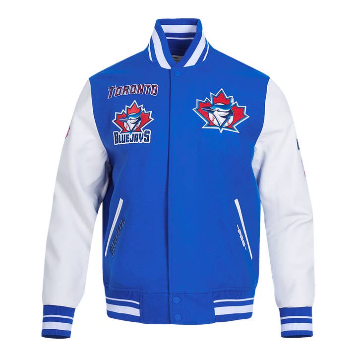 Toronto Blue Jays Retro Classics Rib Wool Varsity Jacket for wholesale by BB Branded