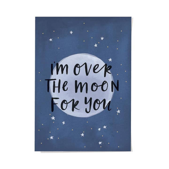 Over Månen Print på salg for engroshandel hos In the Daylight