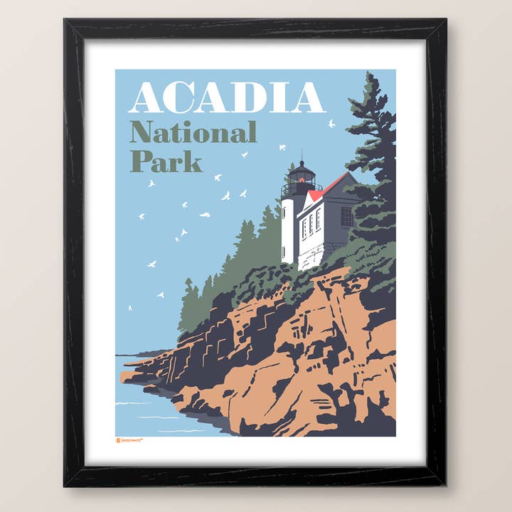 Acadia National Park Bass Harbor Lighthouse Print for wholesale by Bozz Prints