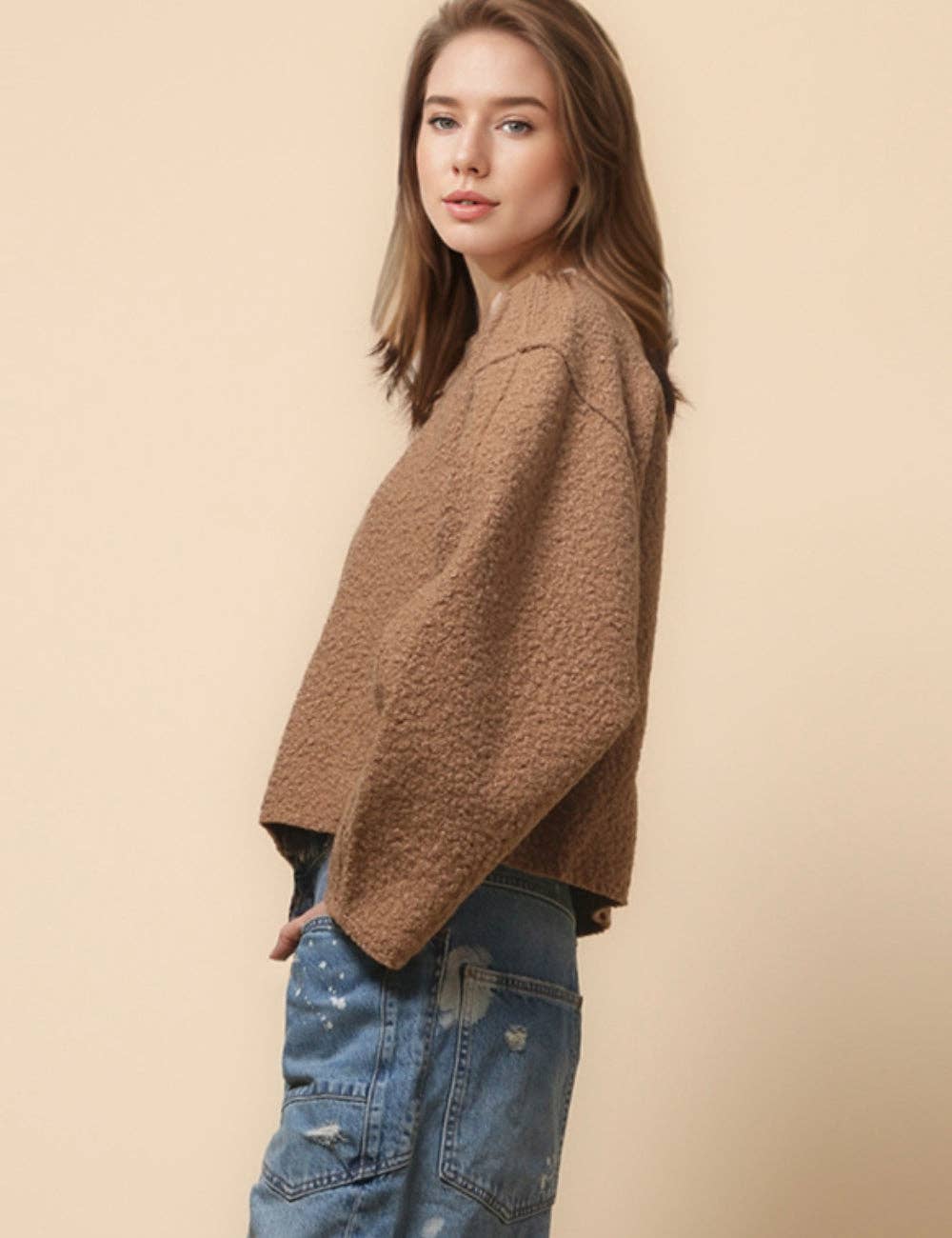 Sweetkama - Wholesale Fleece - Women's - Ladies Fleece Turtle Neck Pullover Top SKT465415