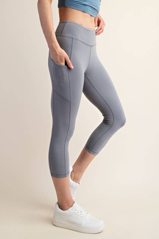 Sunday Morning – wholesale Sport-/loungeleggings – Dam – P45601PL37 Plus Size Butter Soft Caprilängds Yoga Leggings10