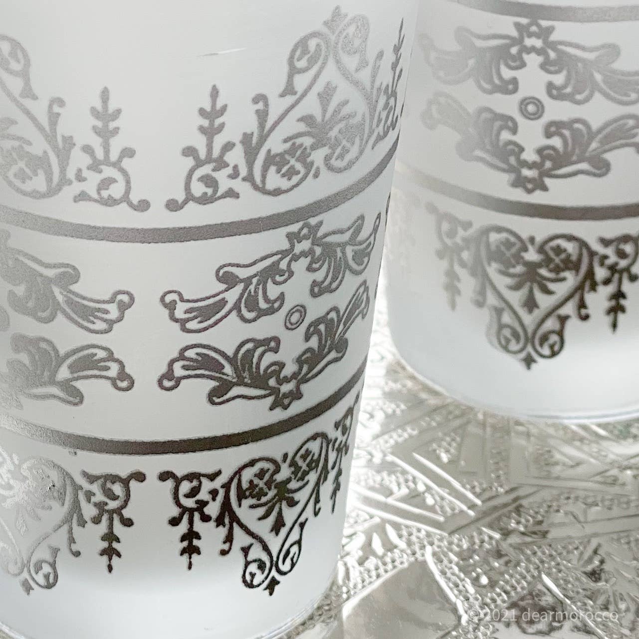 dear Morocco - Wholesale Drinking Glass/Cup - Moroccan tea glass classic Silver and Gold // Dear Morocco2