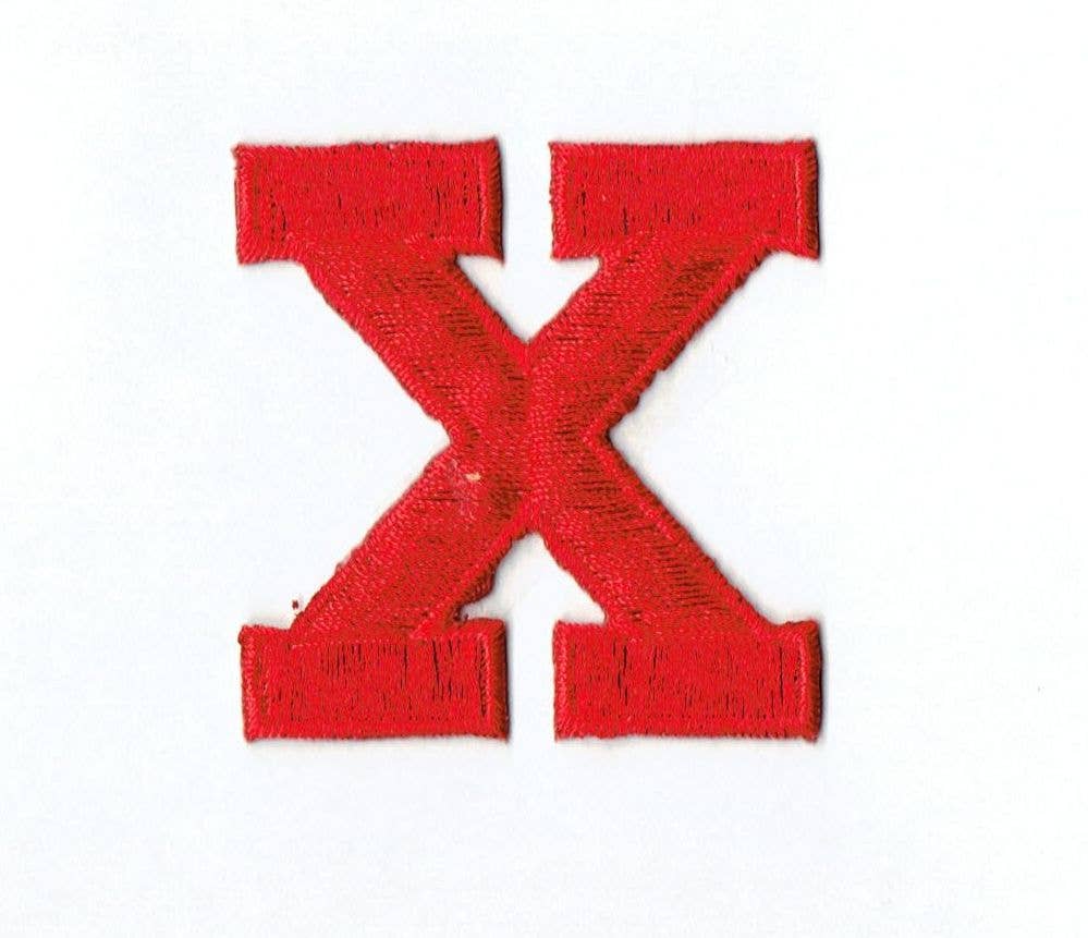 Wholesale Applique - Wholesale Patch - 2” Alphabet Red Letters - Block Style23