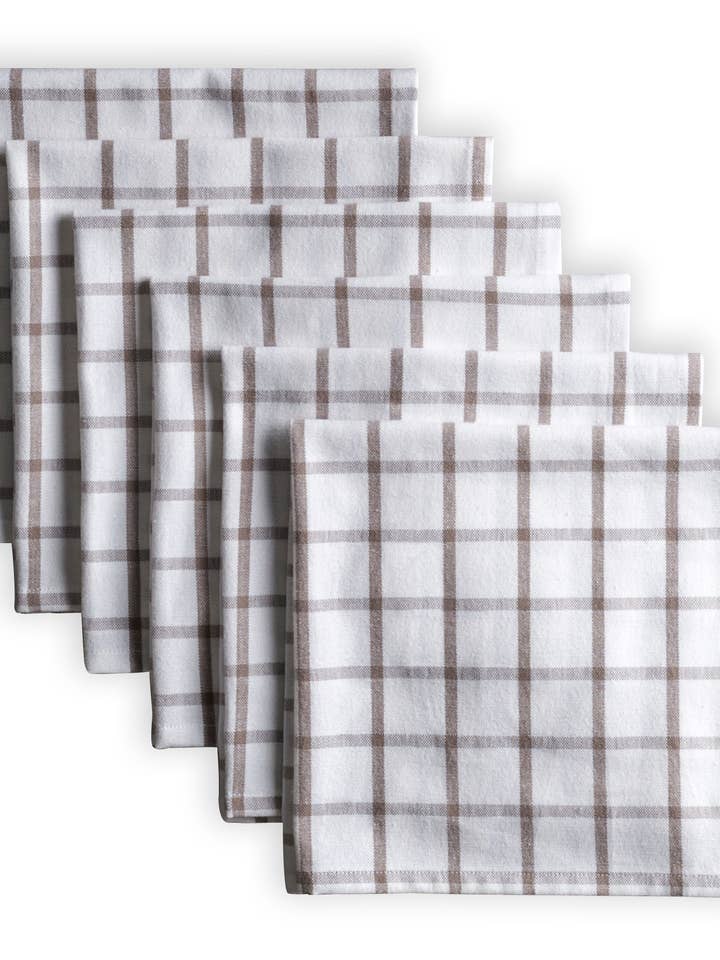Napkins 100% Cotton 18"x18"-Set of 6-Atmosphere Zuid-Holland for wholesale by MDH - Yarn Dyed Checks