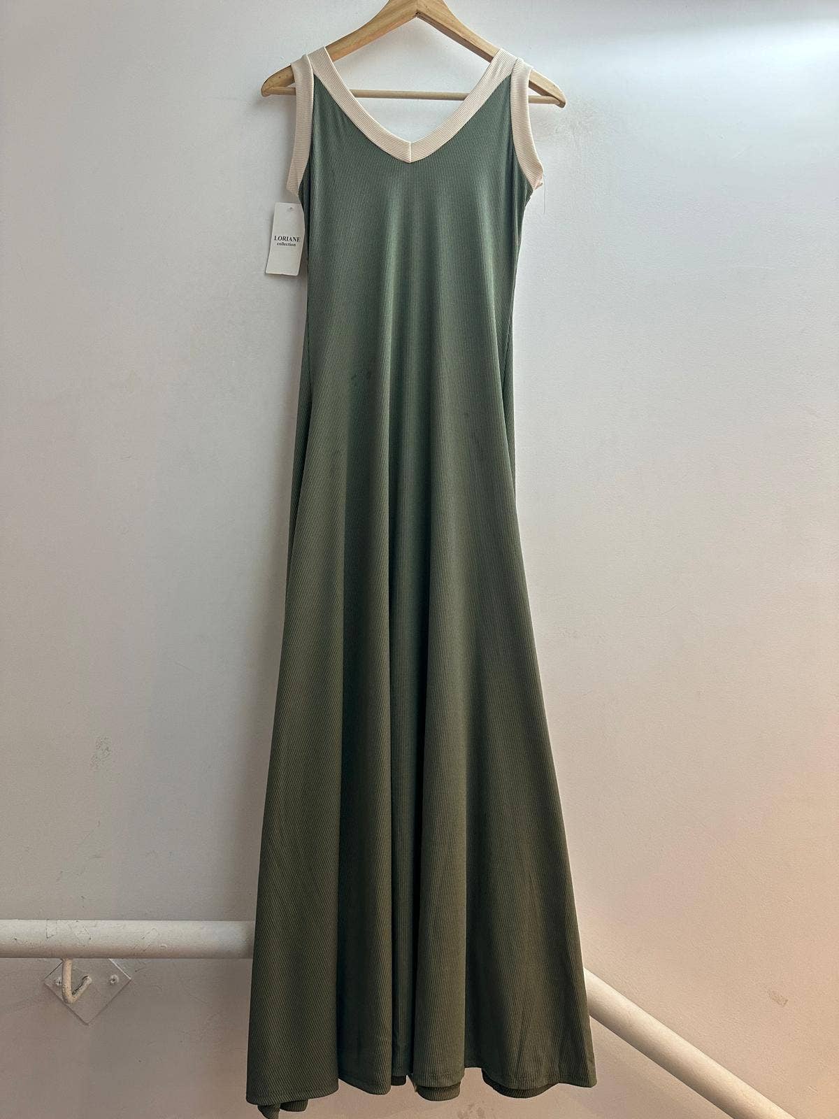 LORIANE - Vendita all'ingrosso Vestito - Donna - 9655 Abito lungo bicolore con spalline6