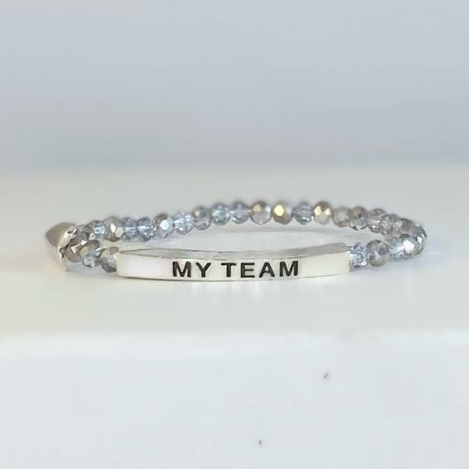 MINI MONK Child Sports bracelet LOVE MY TEAM por atacado de METAL MONK