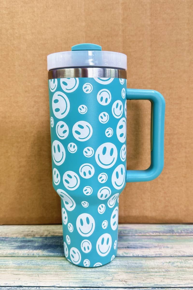 DESHENG ENTERPRISE - Wholesale Insulated mug/tumbler - SMILEY FACE STAINLESS STEEL TUMBLERS CUP 40oz