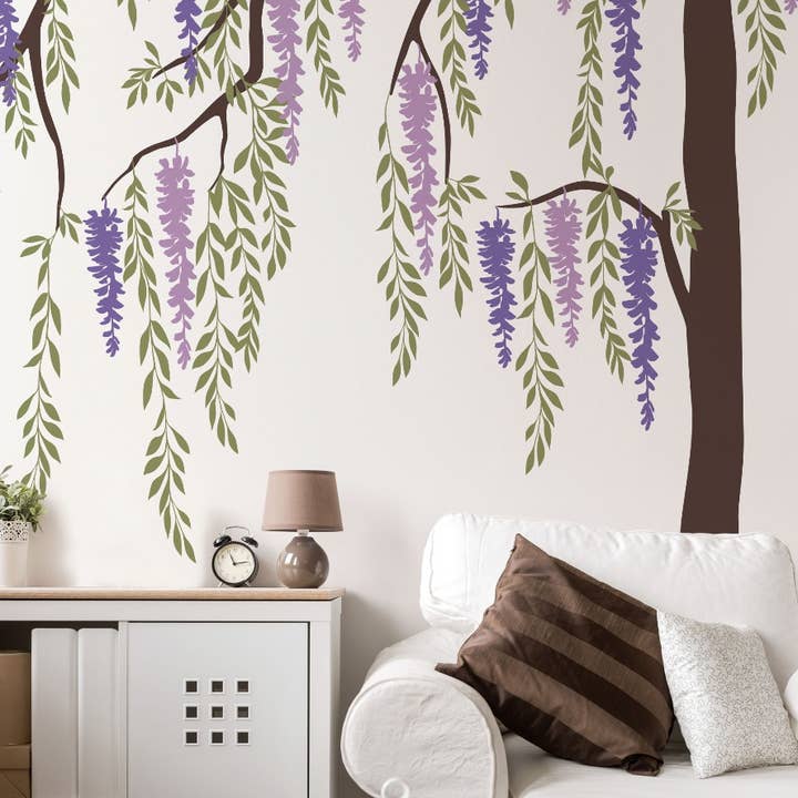 Simple Shapes - Wholesale Wall Decal/Stickers - Wisteria Weeping Willow Tree Decal1