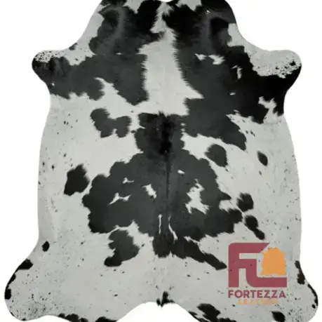 Fortezza Leather - Wholesale Area Rug - Chromatic Black & White Cowhides Rugs Large 6' x 7'Case of151