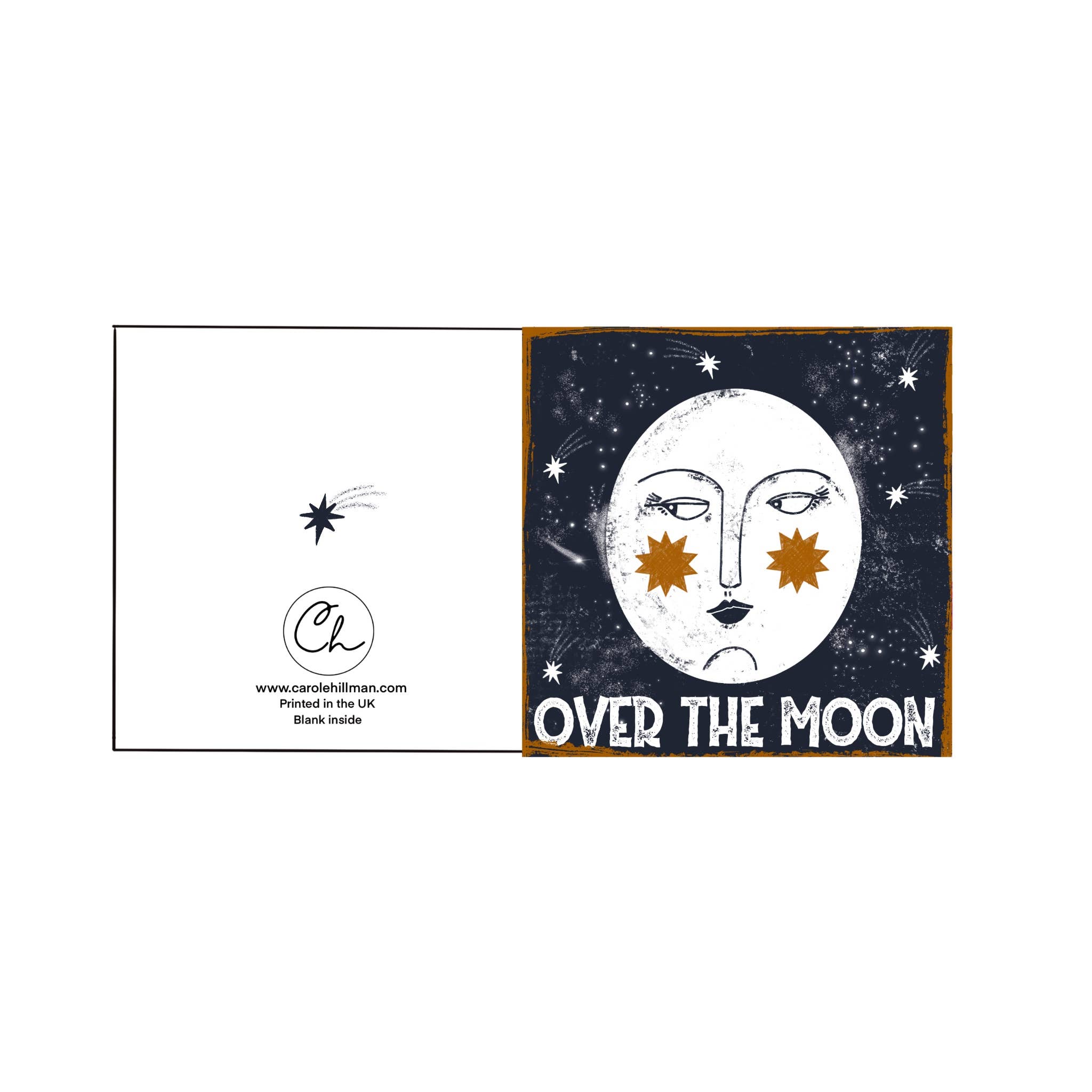 Carole Hillman - Wholesale Everyday Greeting Card - Over the moon square card 14x14 cm.1