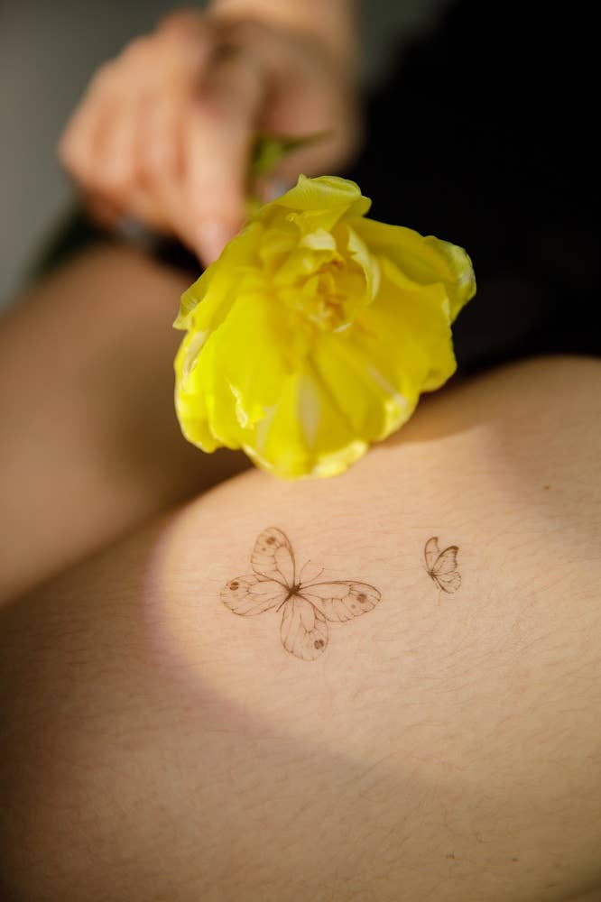 PAPERSELF - Venta al por mayor Tatuajes temporales - Tatuaje temporal de mariposas negras10