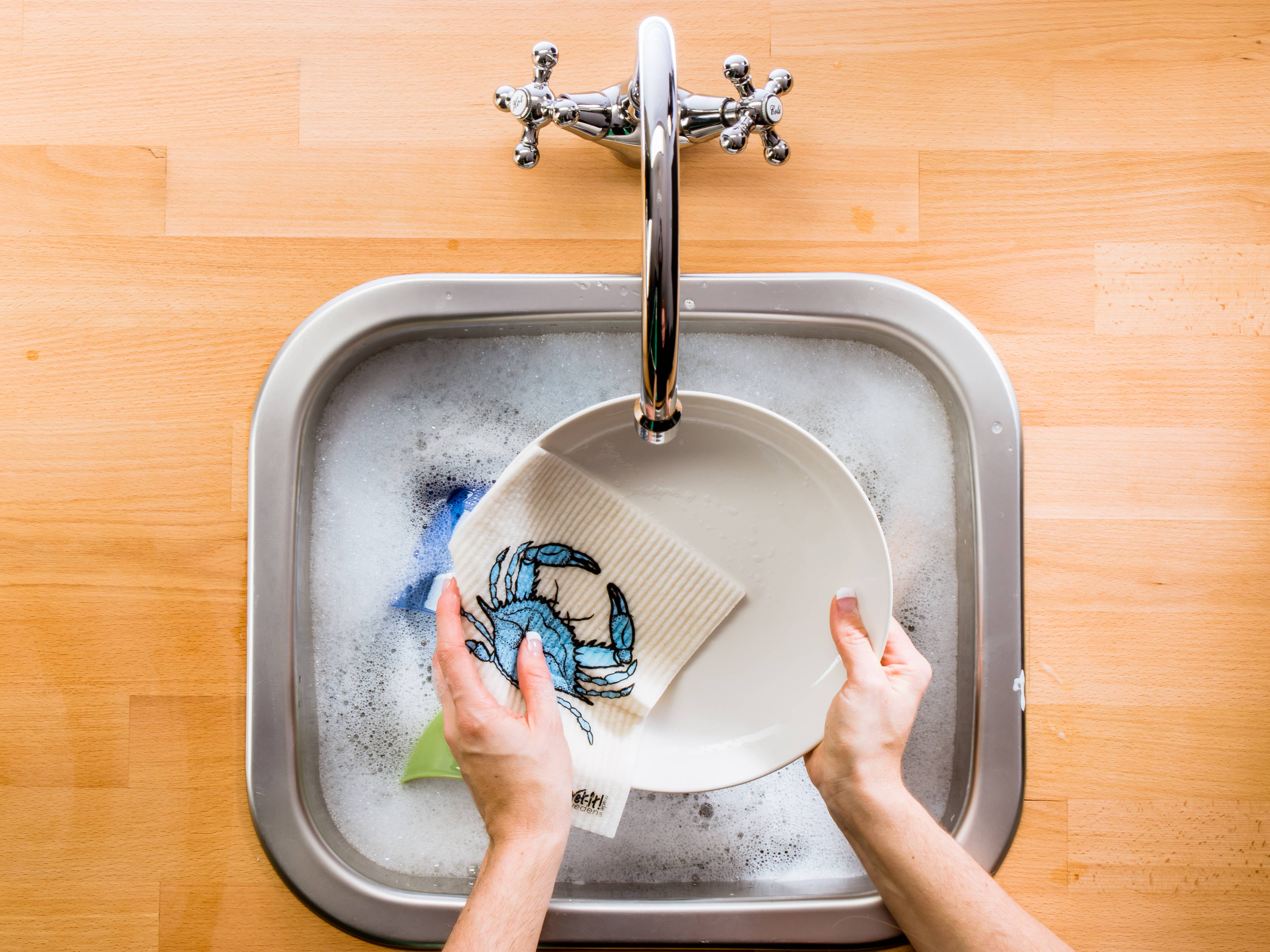 Wet-it! - Wholesale Dishcloth - Blue Crab Swedish Cloth1