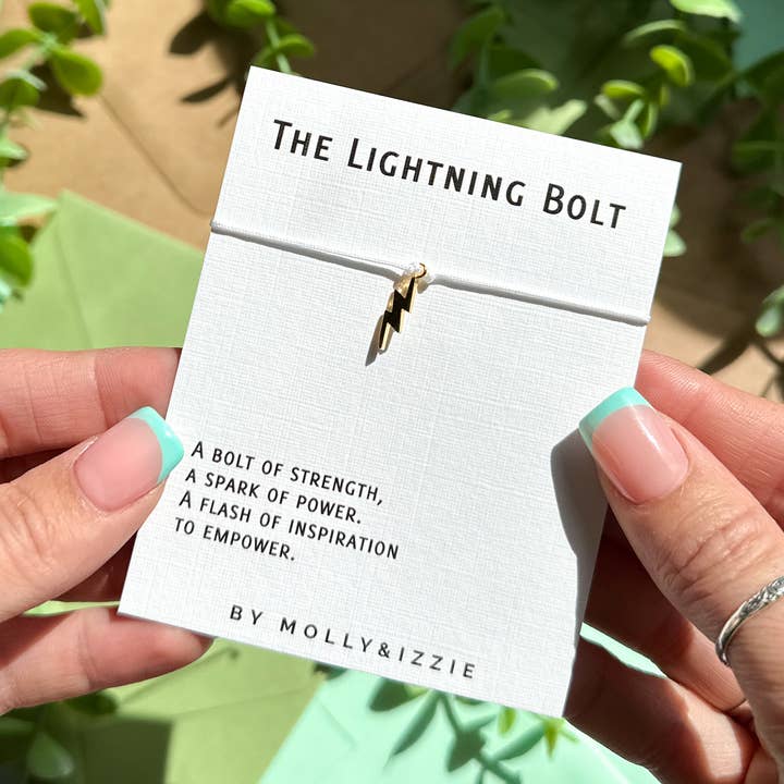 The Lightning Bolt - Adjustable Charm Bracelet for wholesale by by Molly&Izzie