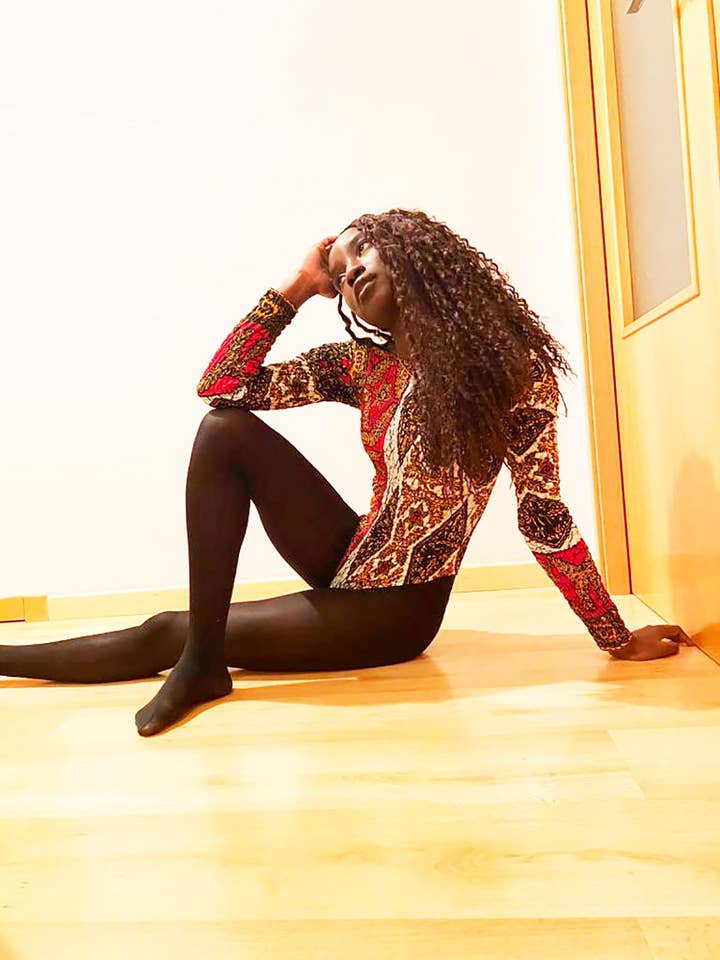 SUESES - Wholesale Bodysuit - Women's - Stretch fabric bodysuit with Harris print.1