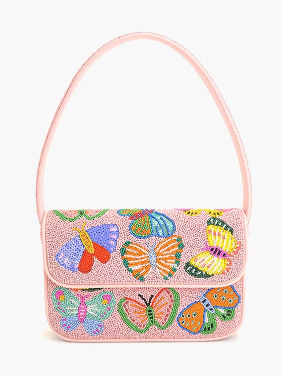 Vlindertuin Kralen Schoudertas voor wholesale door America & Beyond