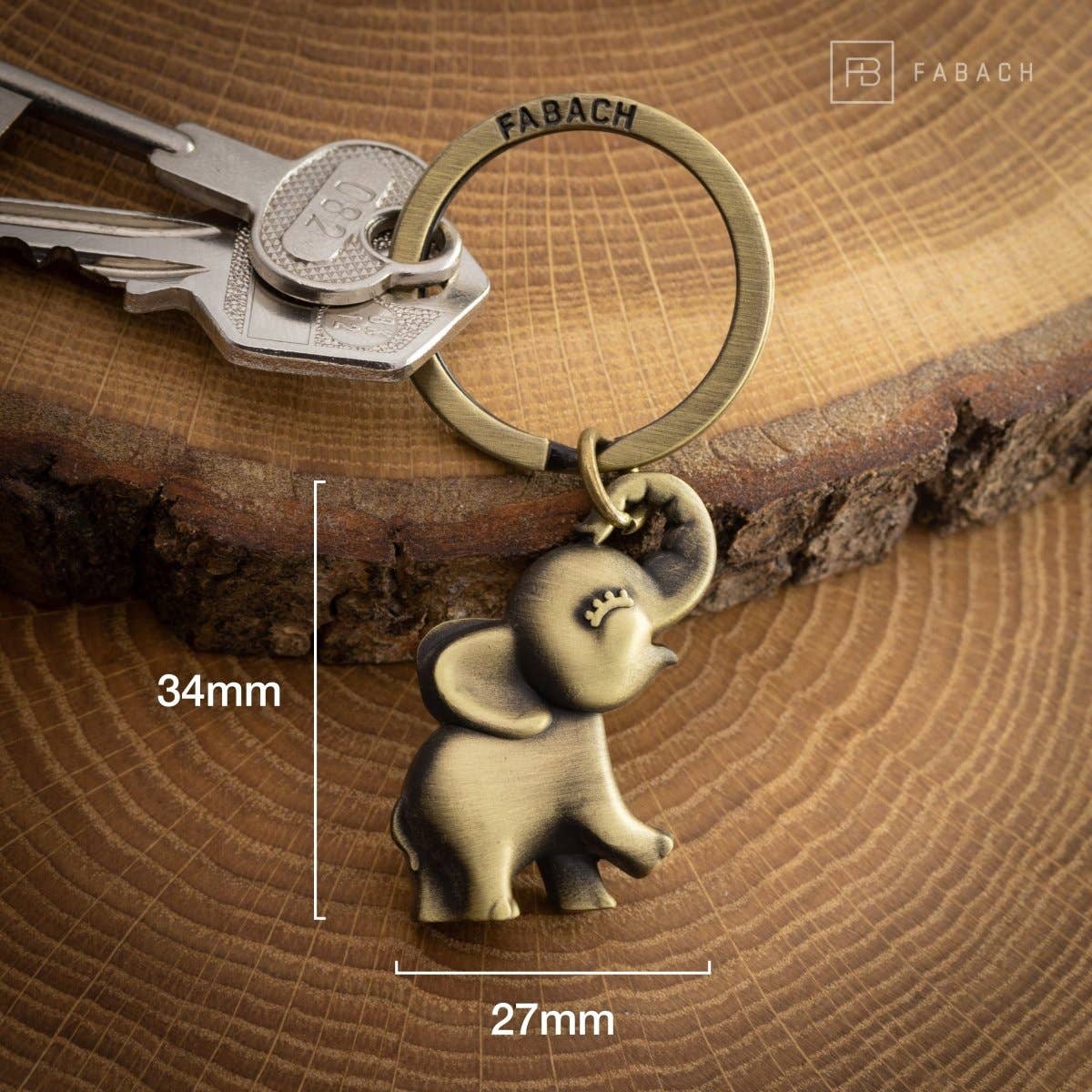 FABACH – Die Schlüsselanhänger-Schmiede - Wholesale Keychain - Unisex - “Jumbo” elephant keychain - cute baby elephant pendant - lucky charm and gift for elephant lovers7