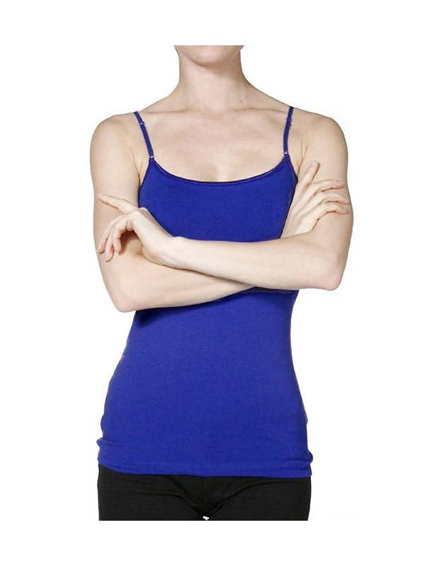 42POPS - Wholesale Knit Top - Women's - .SI-323 Fitted Cropped Cami Tank W/ Adjustable Spaghetti Stra1