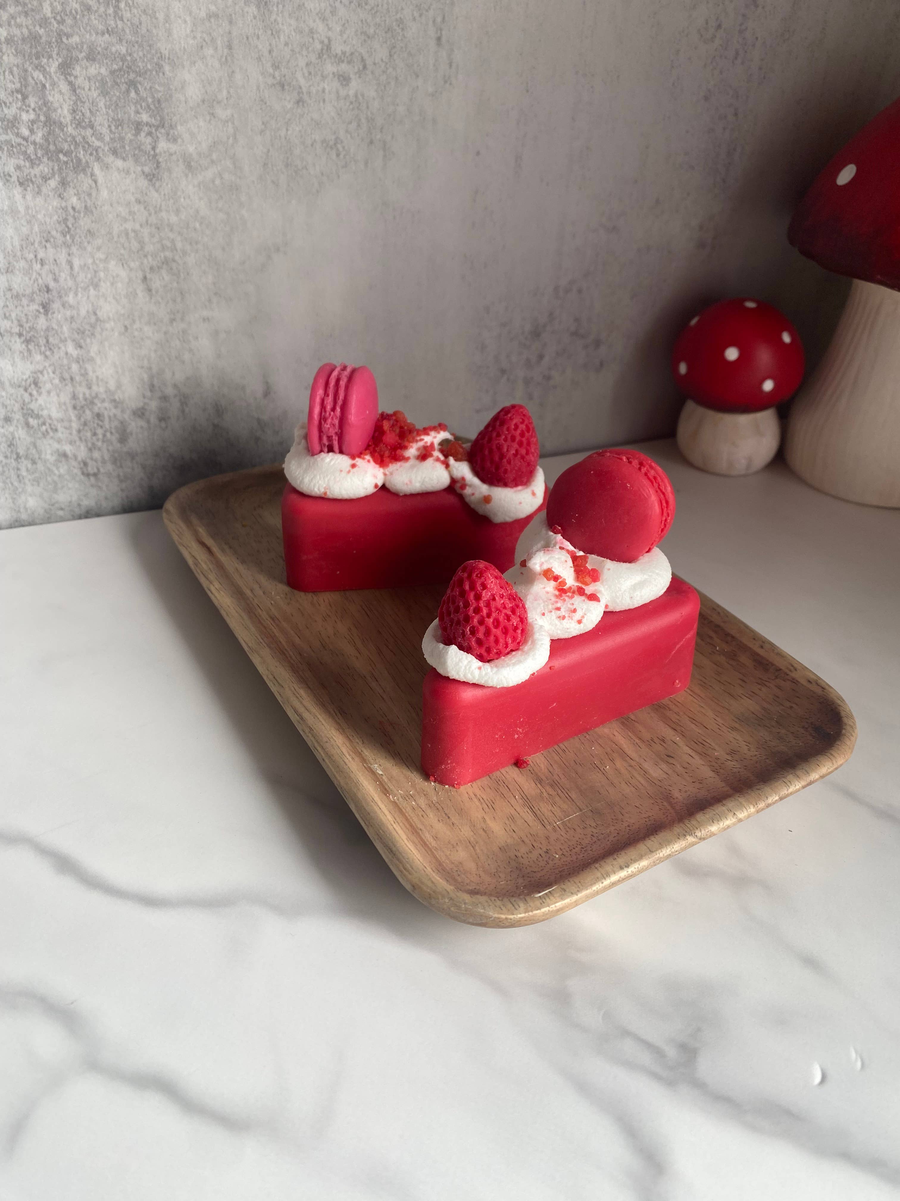 Wild Child Studio Co – Cera sólida por atacado – Cera de fatia de bolo de queijo de morango derrete2