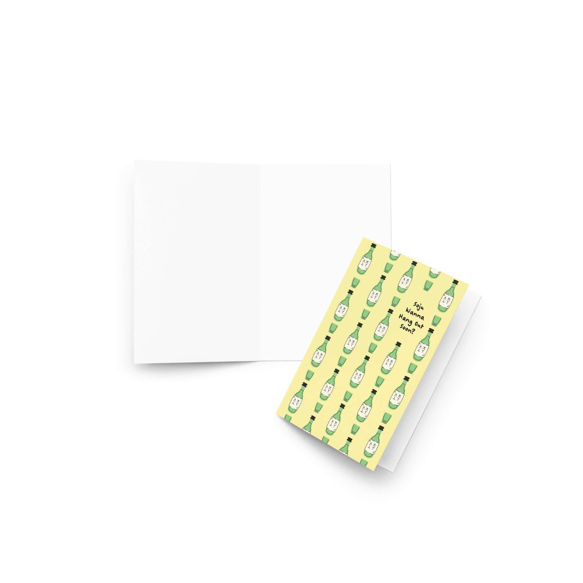 Cute Asian Cards - Wholesale Friendship Card - Soju Wanna Hang Out | Korean Alcohol Spirit Drinking Friends Asian Card7