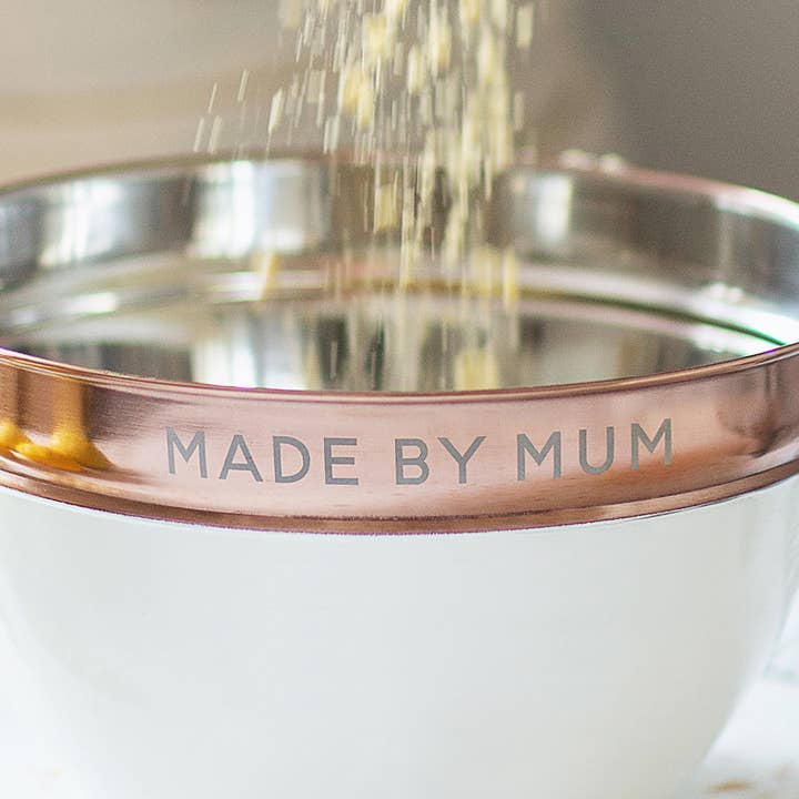 Personalised Copper Banded Mixing Bowl for wholesale by Becky Broome